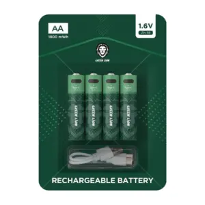 پک ۴ عددی باتری قلمی شارژی گرین لاین Green Lion AA Rechargeable Battery