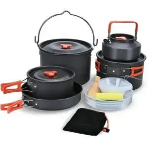 ست وسایل آشپزی کمپینگ گرین لاین Green Lion Portable Camping Cookware GNCMPCKSETOBK